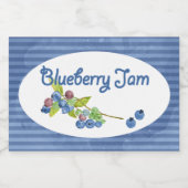 Blauwe bessenjam bewaart voedselcontainer etiket (Enkel label)