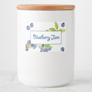 Blauwe bessenjam bewaart voedselcontainer etiket