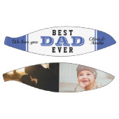 Blauwe beste vader ooit Typografie 2 foto Basketbal (Panelen)