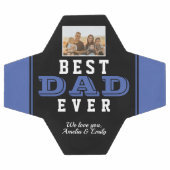 Blauwe beste vader ooit Typografie Voetbal (Enkel)