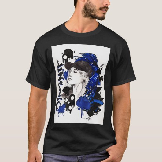 Blauwe Betta T-shirt (Voorkant)