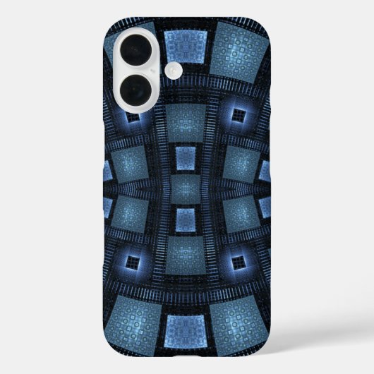 Blauwe Bewegingen Abstract Patroon Case-Mate iPhone Case (Achterkant)