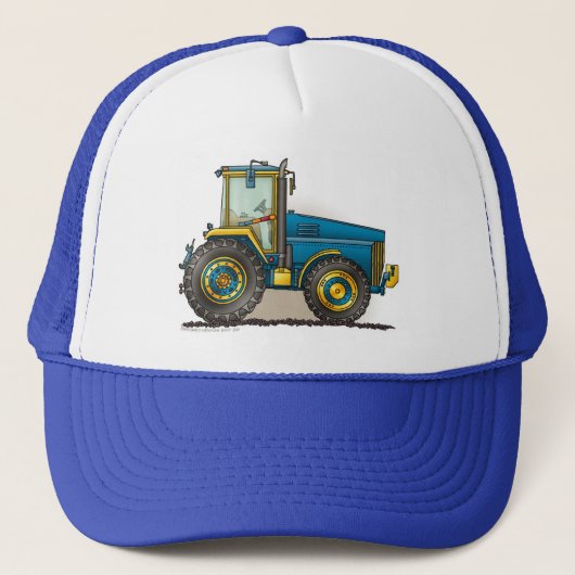 Blauwe Big Tractor-Petten Trucker Pet (Voorkant)