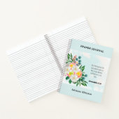 Blauwe Bijbel Verse Bloemen Gebed Journaal Notitieboek (Binnen)