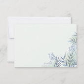 Blauwe bladeren en bessen Hartelijk dank Bedankkaart (Achterkant)