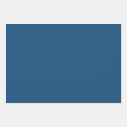 Blauwe bladeren en witte bloemen op donkere achter inpakpapier vel (Voorkant 3)