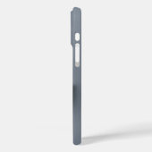 Blauwe bladeren met dauw iPhone Case (Achterkant / Links)