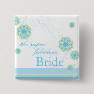 Blauwe blauwe bride Aangepaste Button voor sneeuwb