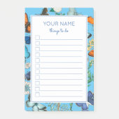BLAUWE BLAUWE BUTTERFLIES OM POST-IT NOTA'S TE DOE POST-IT® NOTES (Voorkant)