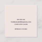 BLAUWE BLAUWE VLOEISTOFFEN BEER HUG BABY NANNY VIERKANTE VISITEKAARTJE (Achterkant)