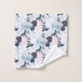 Blauwe blauwe Waterverf Bad Handdoek (Wasdoekje)