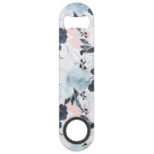 Blauwe blauwe Waterverf Speed Flessenopener (Achterkant)