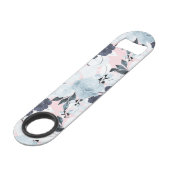 Blauwe blauwe Waterverf Speed Flessenopener (Achterkant Gekanteld)