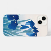 Blauwe & Blauwgroen irissen iPhone Hoesje (Achterkant horizontaal)