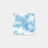 Blauwe Blauwgroen Waterverf Abstract Post-it® Notes (Voorkant)