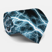 Blauwe bliksem stropdas (Opgerold)