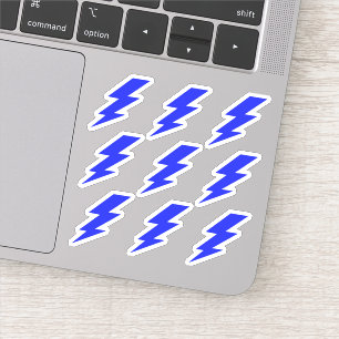 Blauwe Bliksemschichten - Schoolstickers voor op j Sticker