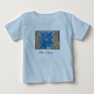 Blauwe Bloem Baby T-Shirt