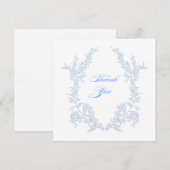 Blauwe Bloem Bedankkaart (Voorkant / Achterkant)