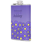 Blauwe bloem bruidsmeisje fles heupfles (Links)