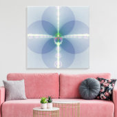 Blauwe Bloem Canvas Afdruk (Insitu (Woonkamer))