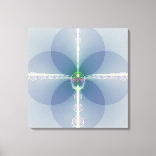 Blauwe Bloem Canvas Afdruk (Voorkant)