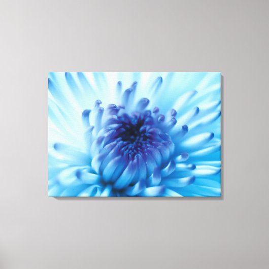 Blauwe bloem canvas afdruk (Voorkant)