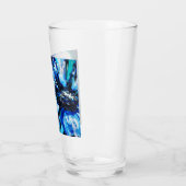 Blauwe bloem glas (Links)