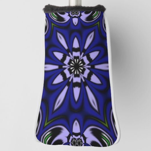 blauwe bloem golfheadcover (Draai 90)