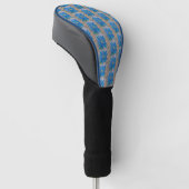 Blauwe bloem. golfheadcover (Schuin)