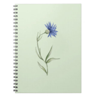 Blauwe Bloem Groene Esthetische Notitieboek