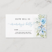 Blauwe bloem hoe groot is mama's buik informatiekaartje (Voorkant)