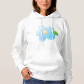 Blauwe Bloem Hoodie (Voorkant)