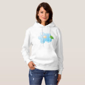 Blauwe Bloem Hoodie (Voorkant volledig)