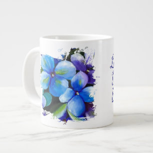 Blauwe bloem Laat je droom bloeien mok