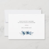 blauwe bloem - mededeling kaart (Achterkant)