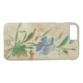  blauwe bloem met aangepast initiaal Case-Mate iPhone case (Achterkant (Horizontaal))