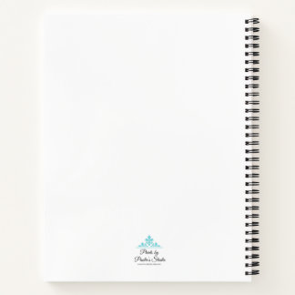 Blauwe Bloem met roze achtergrond Notitieboek