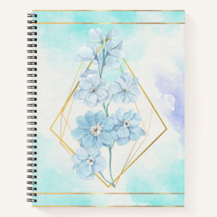 Blauwe bloem notitieboek