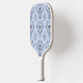 Blauwe bloem pickleball paddle (Links)