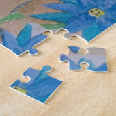 Blauwe bloem puzzel (Zijkant)