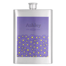 Blauwe Bloem RVS Fles Flacon