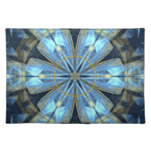 Blauwe Bloemdoek Placemat