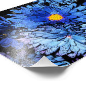 Blauwe bloemen 7x5 foto afdruk (Hoek)