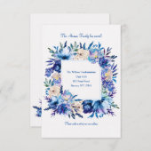 Blauwe Bloemen Aankondiging (Voorkant / Achterkant)