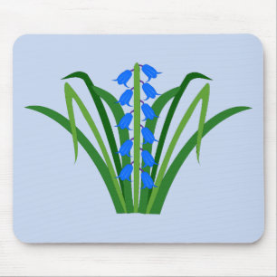 Blauwe Bloemen Baby Jongen Lente Muismat