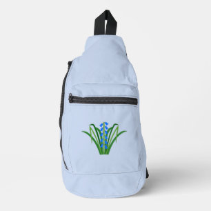 Blauwe Bloemen Baby Jongen Lente Sling Bag
