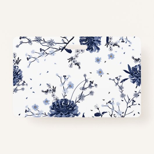 Blauwe bloemen badge (Achterkant)