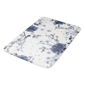 Blauwe bloemen badmat (Gekanteld)