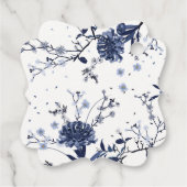 Blauwe bloemen bedankjes labels (Achterkant)